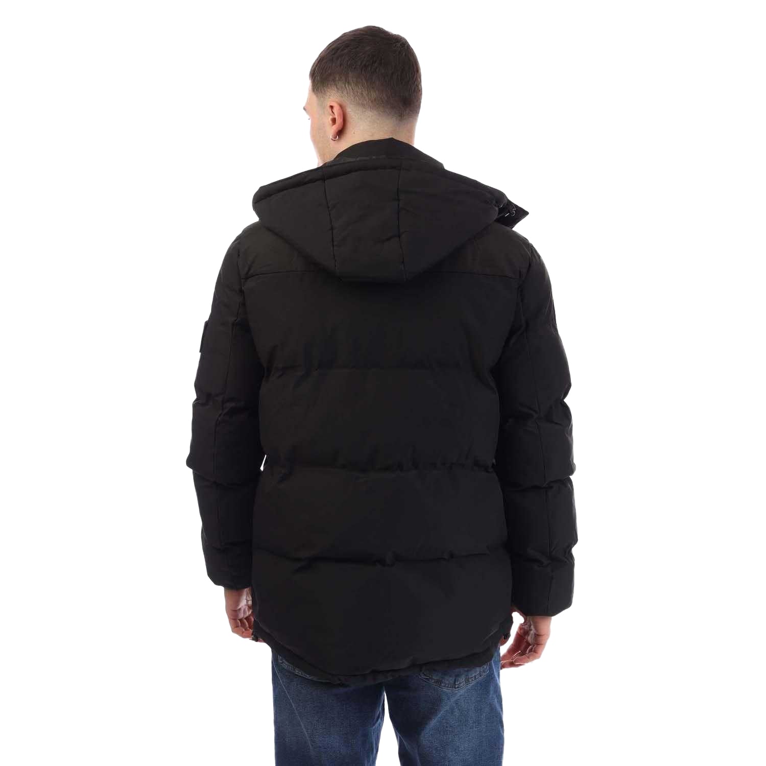 Black - Back - Crosshatch Mens Menray Jacket