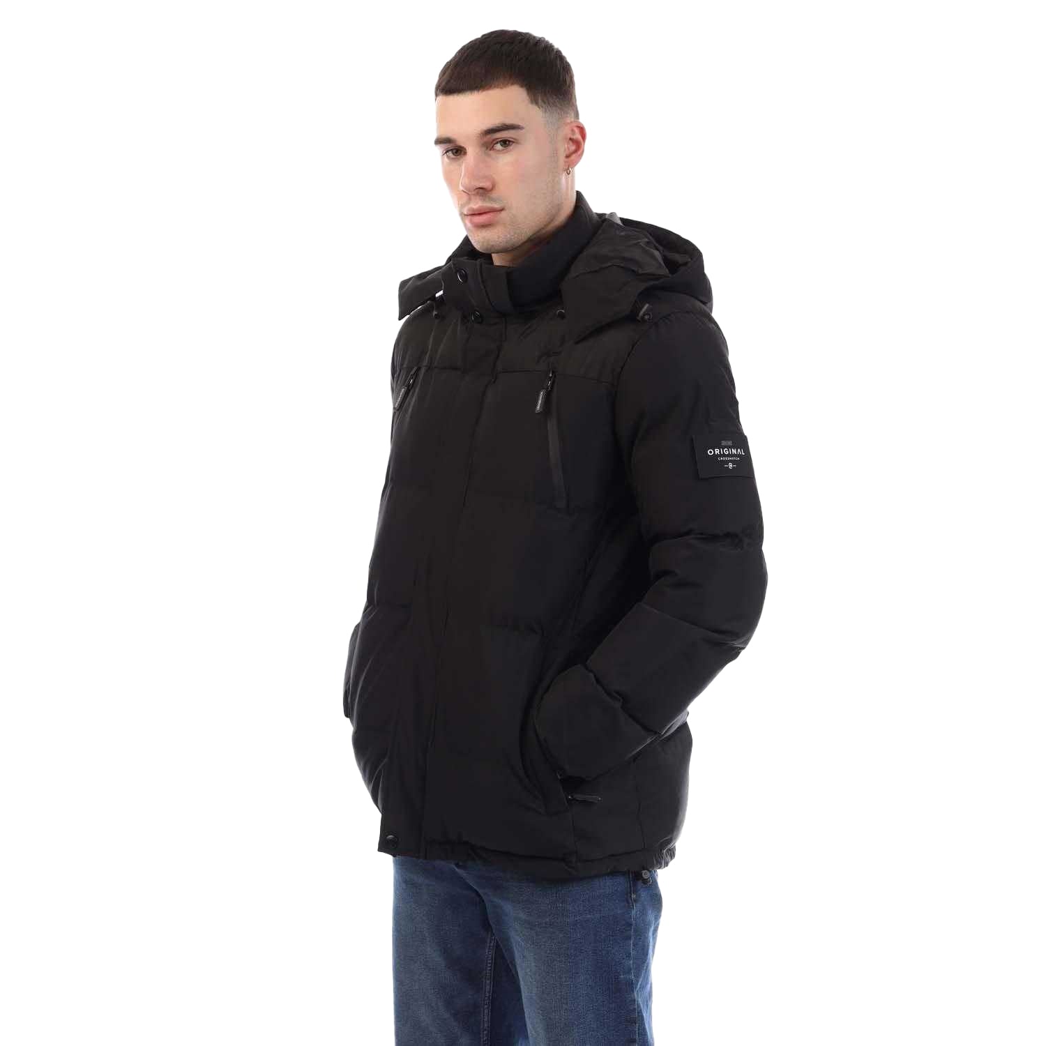Black - Side - Crosshatch Mens Menray Jacket
