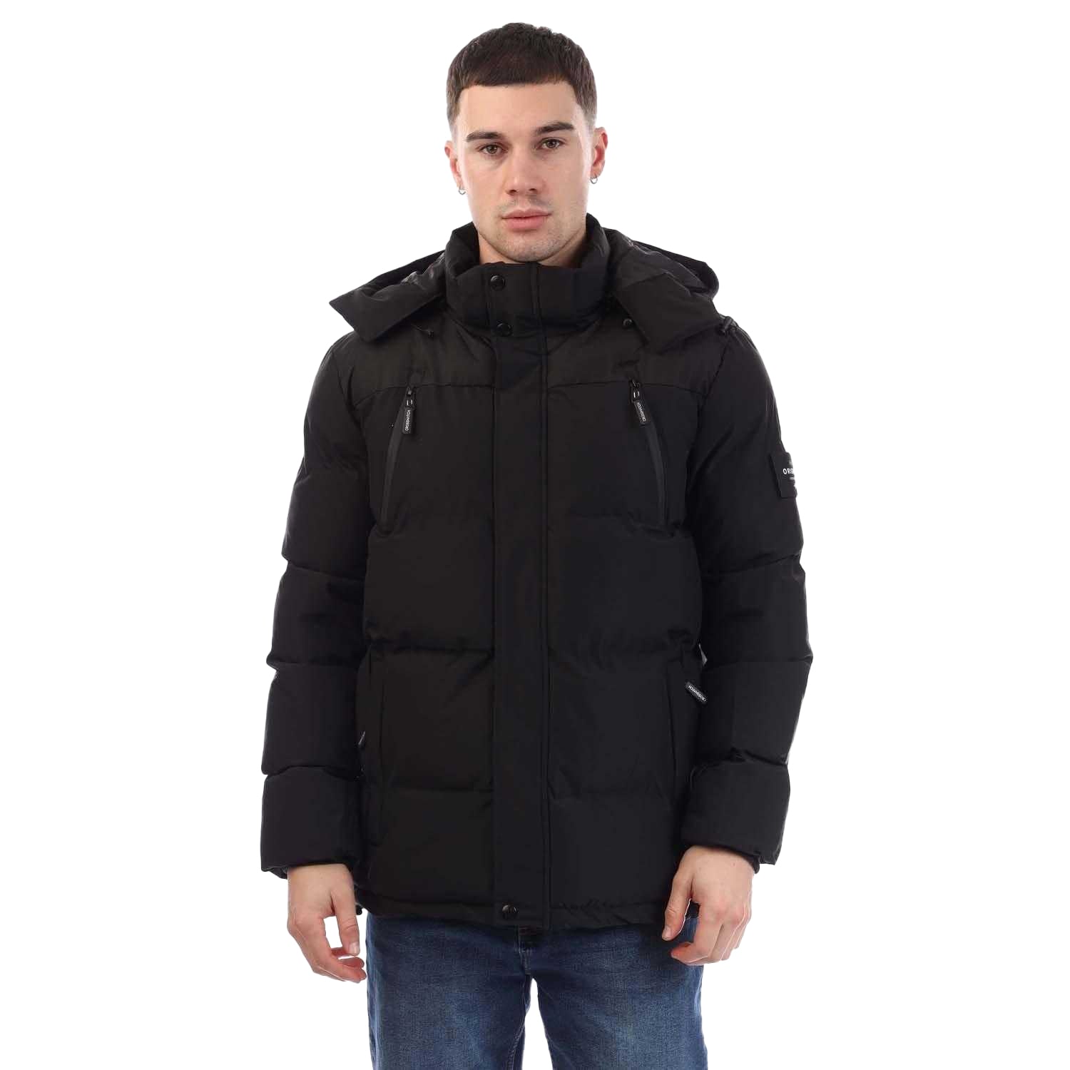 Black - Front - Crosshatch Mens Menray Jacket