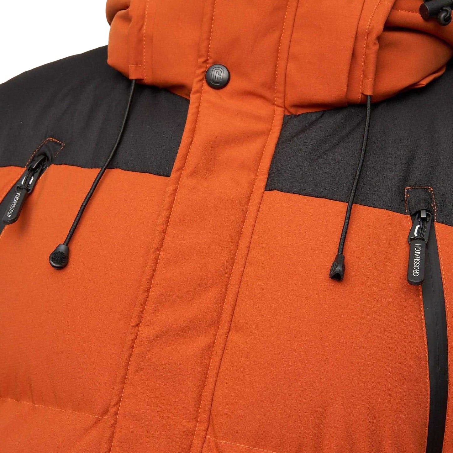 Orange - Lifestyle - Crosshatch Mens Menray Colour Block Jacket