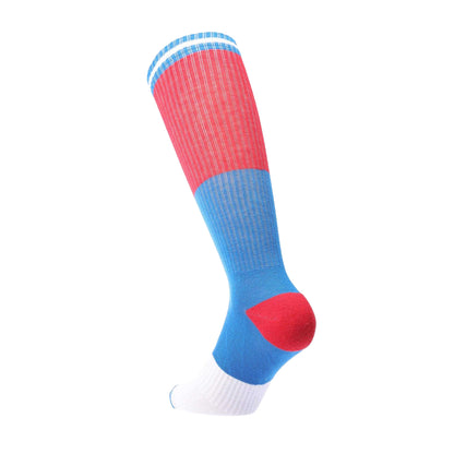 Blue - Back - Happy Socks Unisex Adult Colour Block Athletic Socks