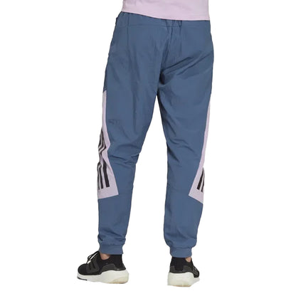 Blue - Back - Adidas Mens Future Icons Stripe Tracksuit Bottoms