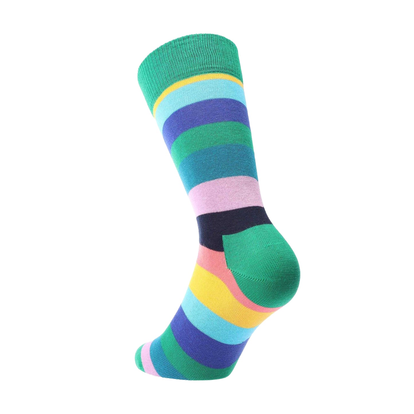 Green - Back - Happy Socks Unisex Adult Striped Socks