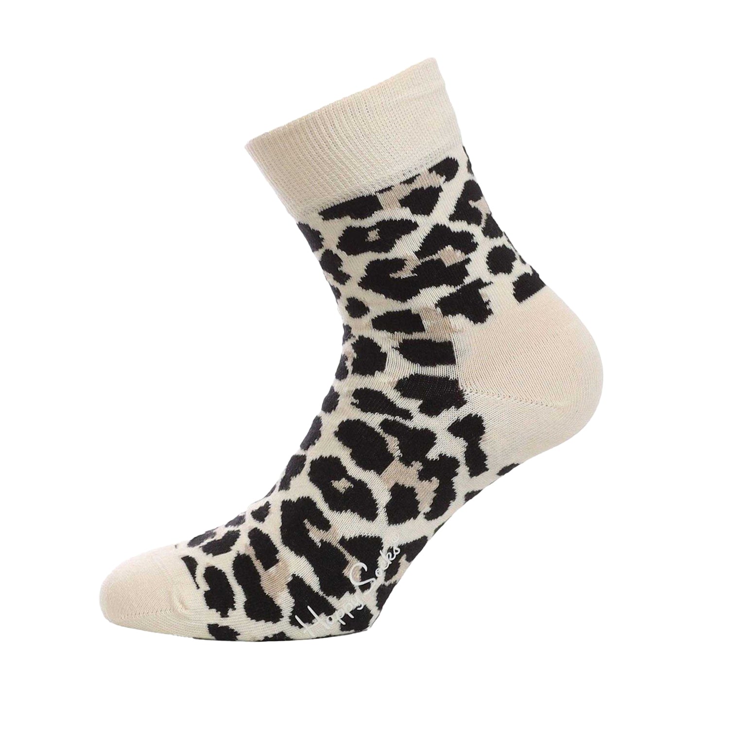 Leopard - Back - Happy Socks Unisex Adult Leopard Crew Socks