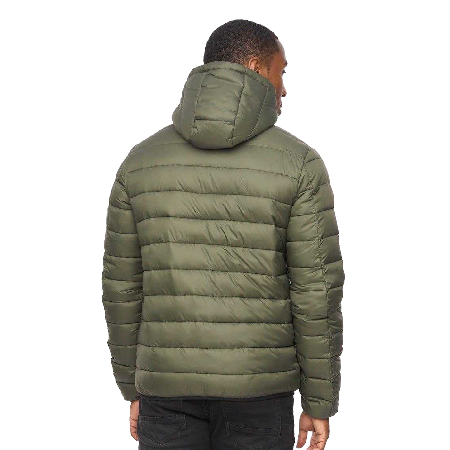 Green - Back - Crosshatch Mens Gattering Jacket