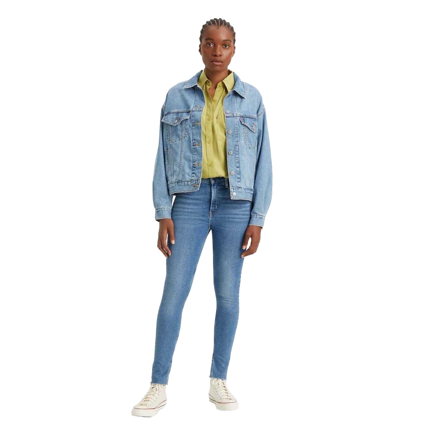 Blue - Front - Levis Womens-Ladies 721 High Rise Skinny Jeans