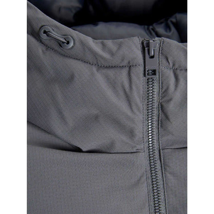 Grey - Back - Jack And Jones Mens Brady Long Puffer Jacket