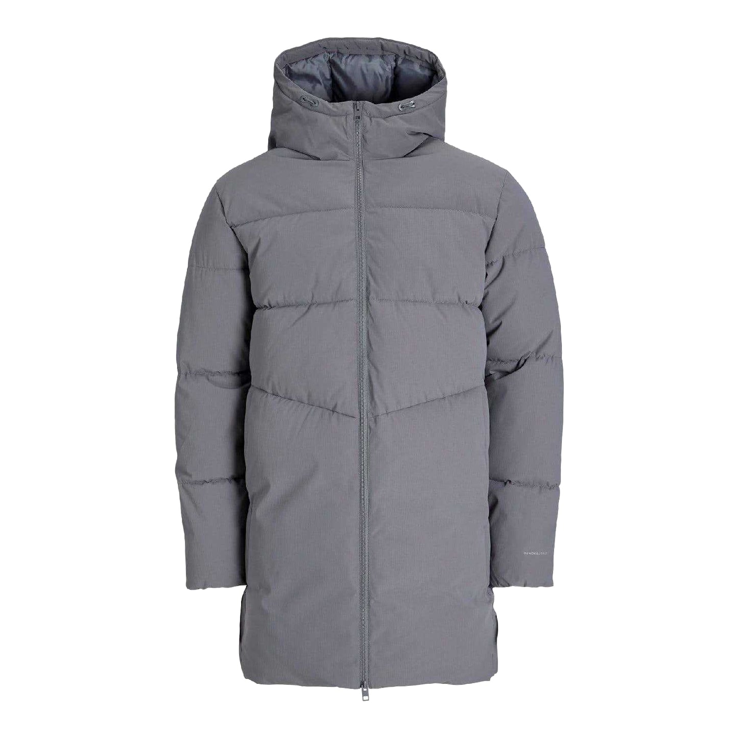 Grey - Front - Jack And Jones Mens Brady Long Puffer Jacket