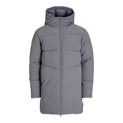 Grey - Front - Jack And Jones Mens Brady Long Puffer Jacket