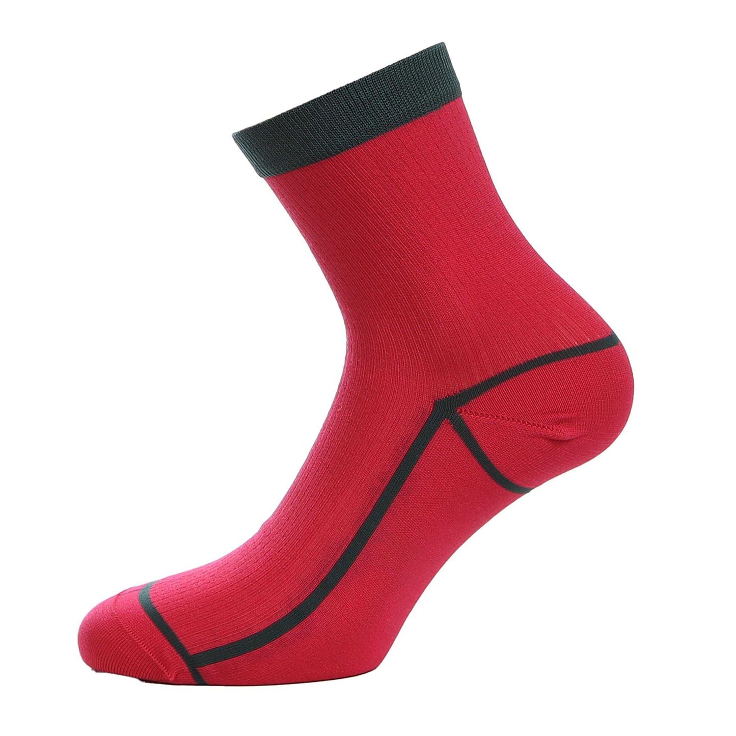 Red - Back - Happy Socks Unisex Adult Lily Ankle Socks