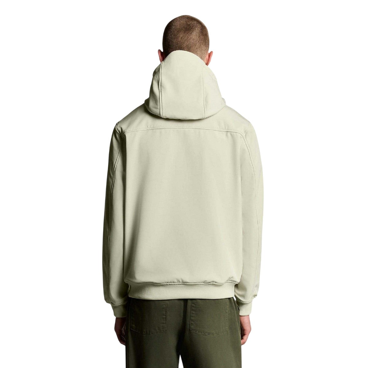 Brown - Back - Lyle & Scott Mens Back Fleece Soft Shell Jacket