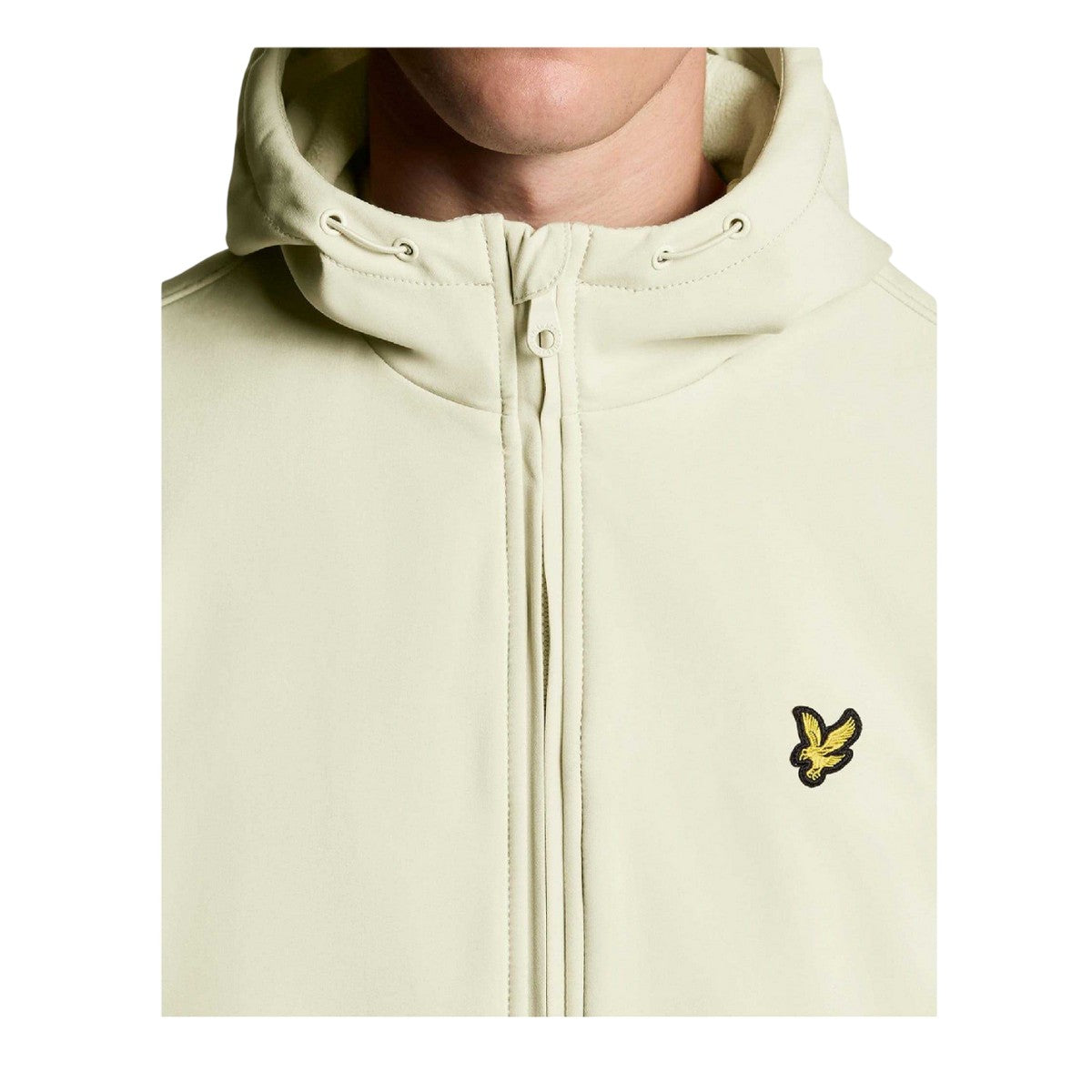 Brown - Side - Lyle & Scott Mens Back Fleece Soft Shell Jacket