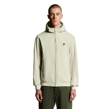 Brown - Front - Lyle & Scott Mens Back Fleece Soft Shell Jacket