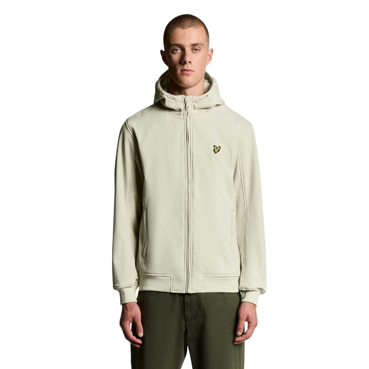 Brown - Front - Lyle & Scott Mens Back Fleece Soft Shell Jacket