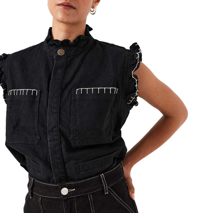 Black - Back - seventy + mochi Womens-Ladies Pablo Waistcoat
