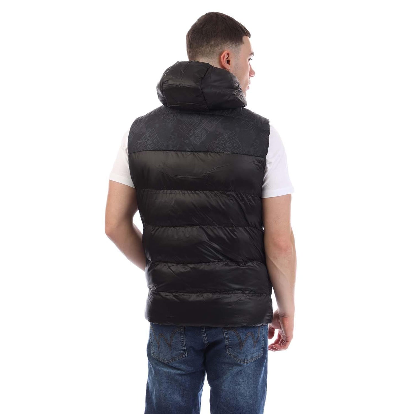Black - Back - Duck and Cover Mens Rierson Hooded Gilet