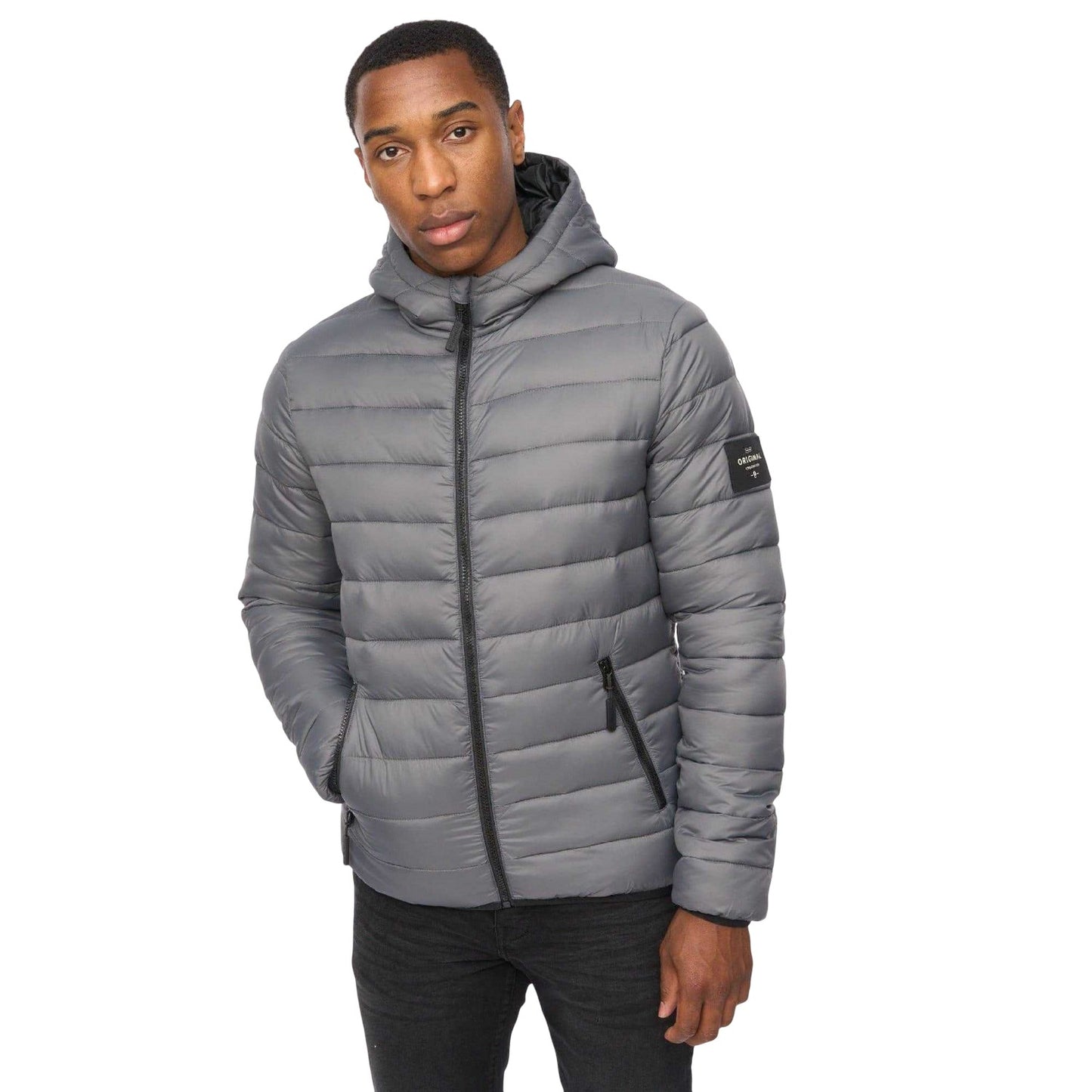 Grey - Front - Crosshatch Mens Gattering MVE V2 Jacket