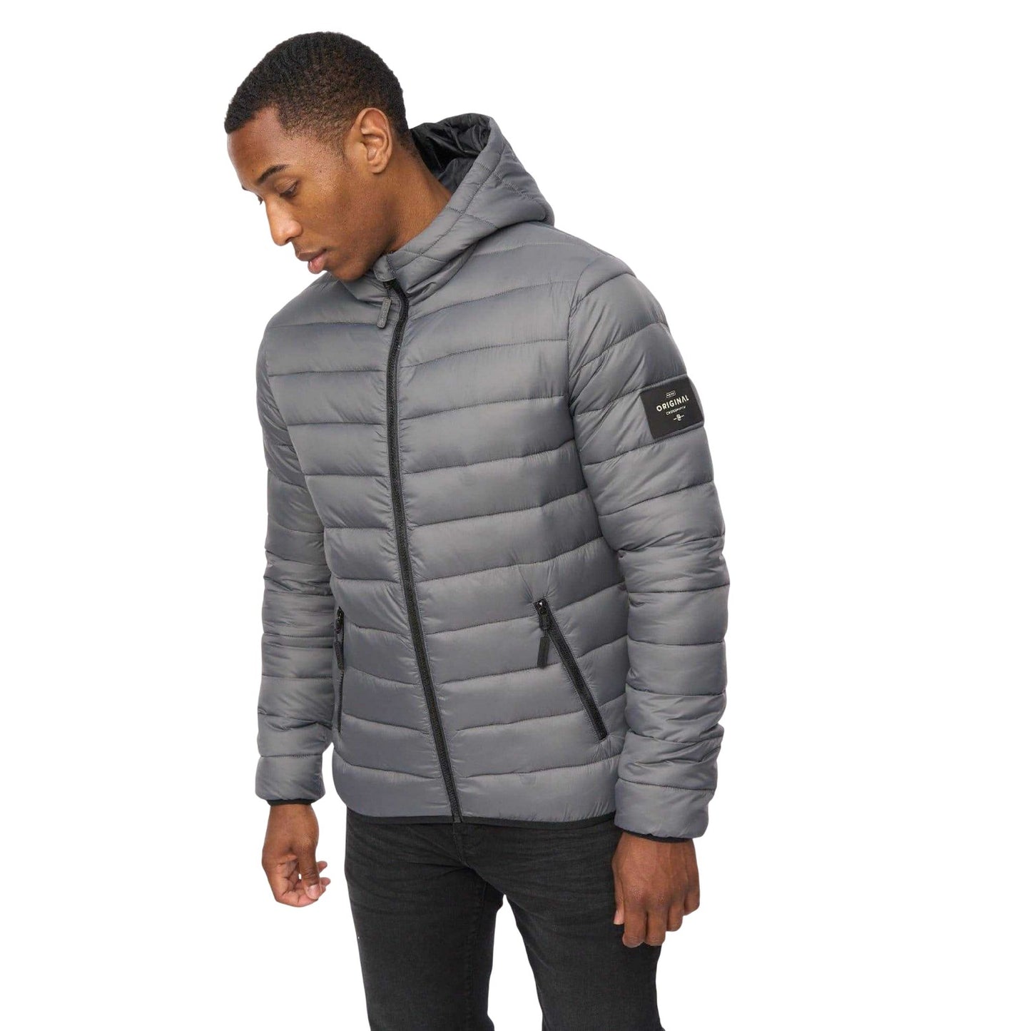 Grey - Pack Shot - Crosshatch Mens Gattering MVE V2 Jacket
