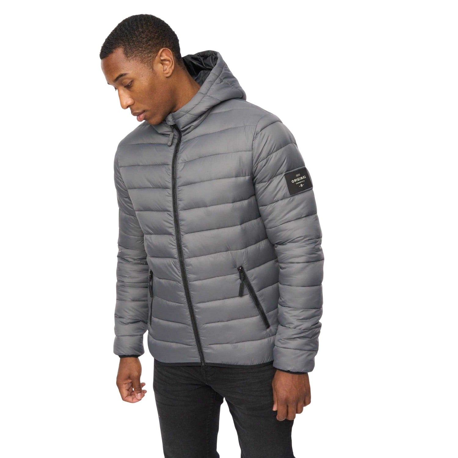 Grey - Pack Shot - Crosshatch Mens Gattering MVE V2 Jacket
