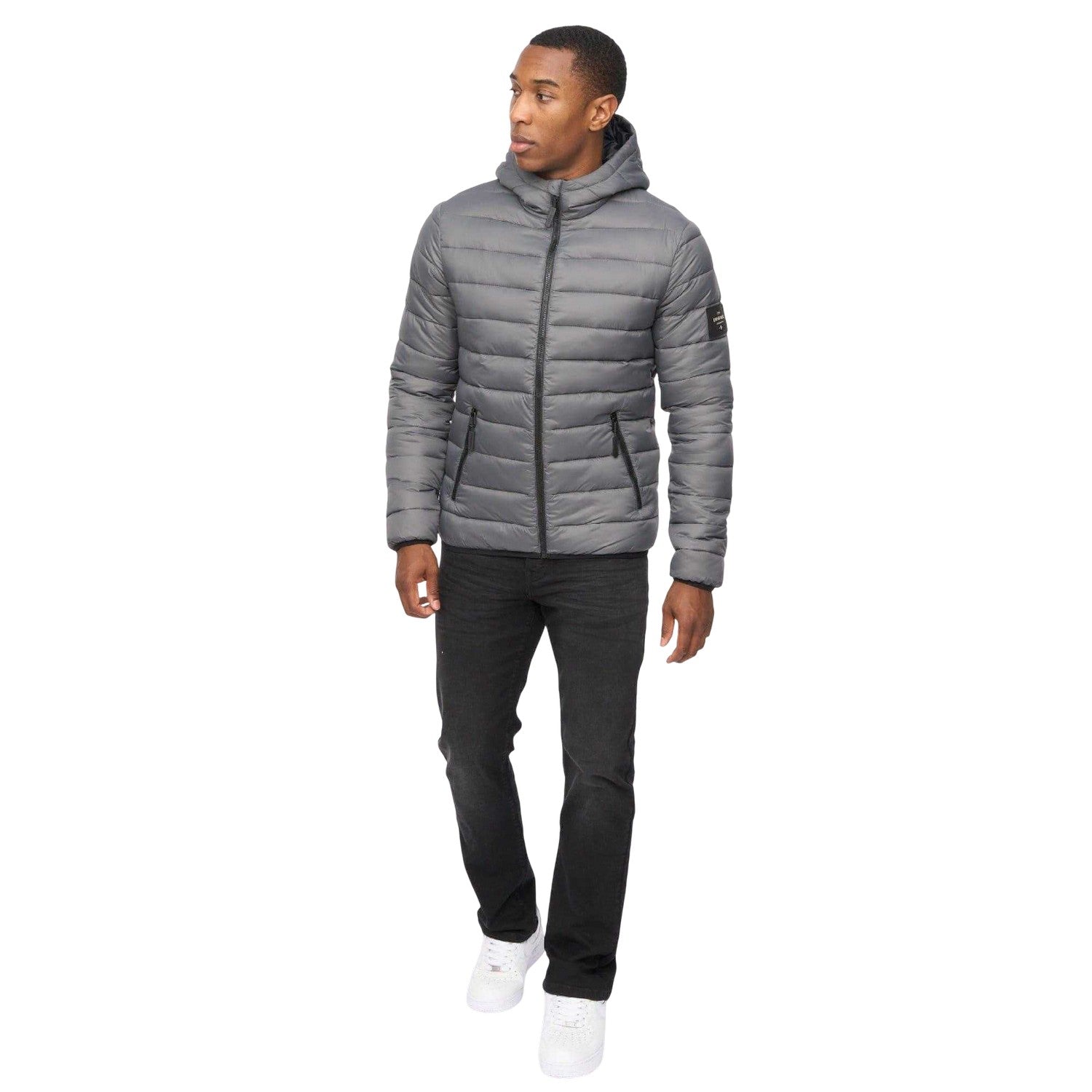 Grey - Close up - Crosshatch Mens Gattering MVE V2 Jacket