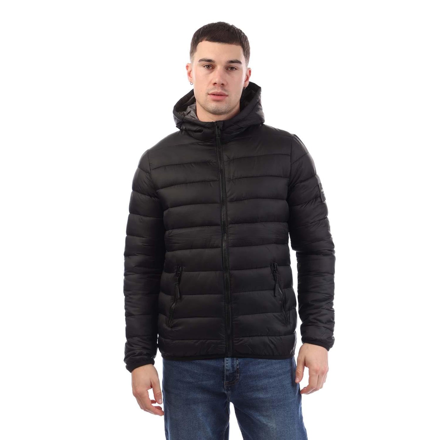 Black - Front - Crosshatch Mens Gattering MVE V2 Jacket