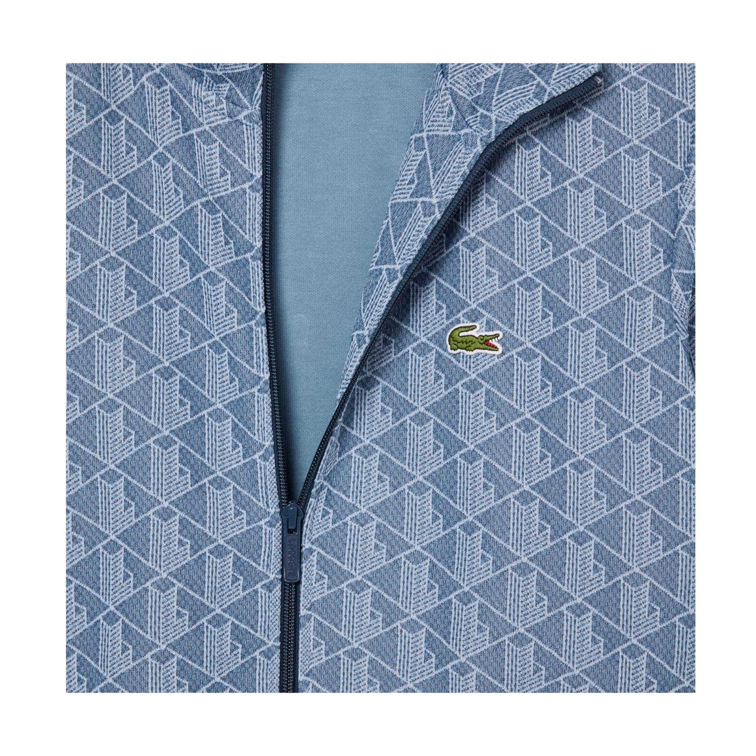Blue - Lifestyle - Lacoste Mens Paris Jacquard Zipped Track Jacket