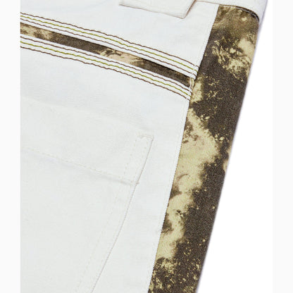 White - Side - Diesel Mens P-Me Canvas Printed Trousers