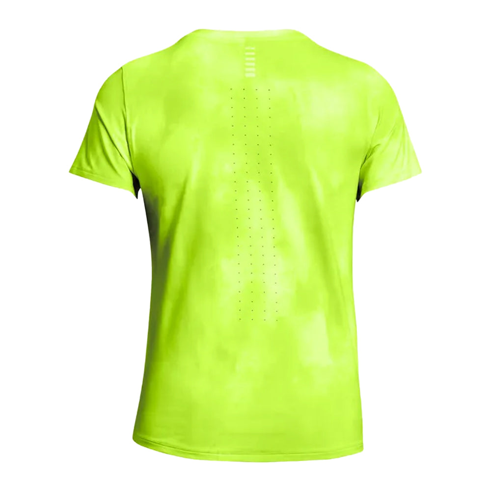 Yellow - Back - Under Armour Womens-Ladies Launch Elite Printed T-Shirt