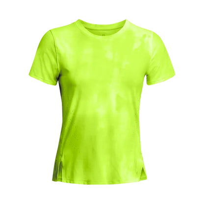 Yellow - Front - Under Armour Womens-Ladies Launch Elite Printed T-Shirt