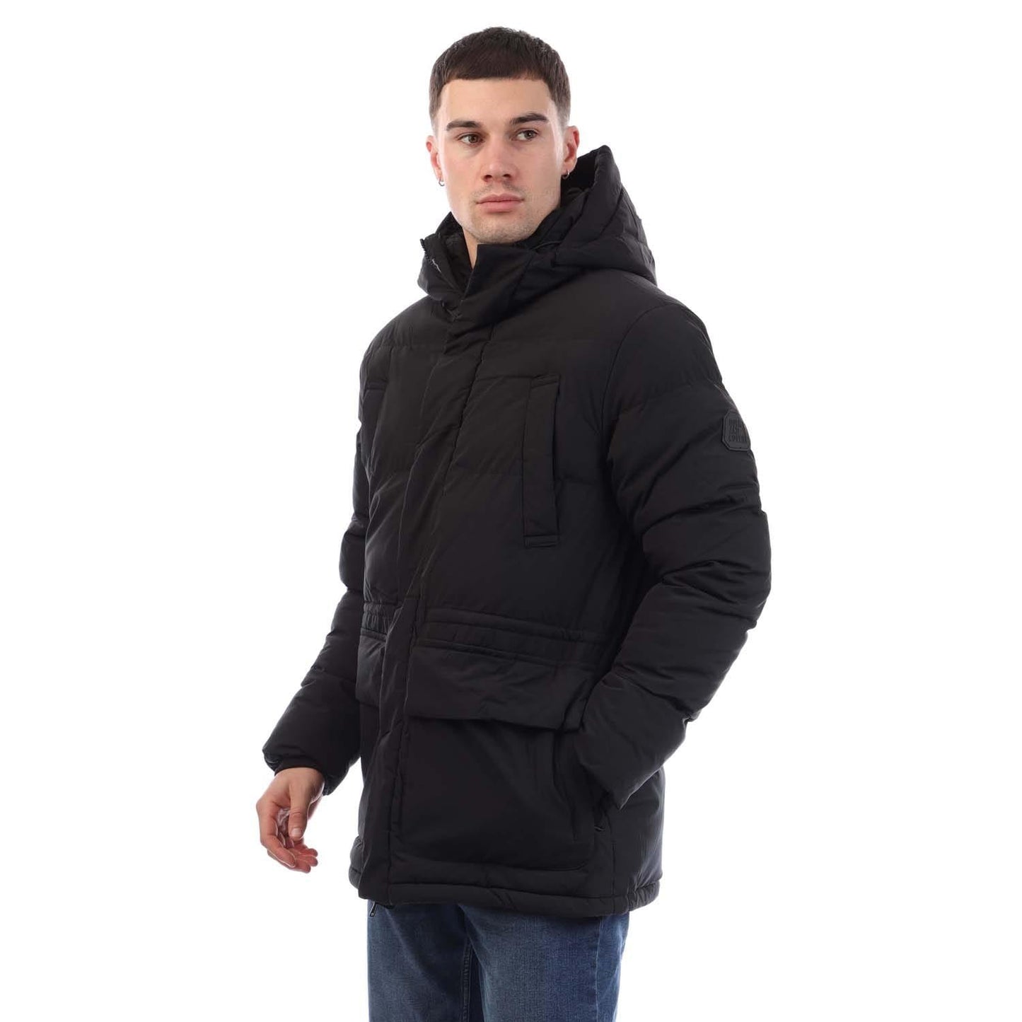 Black - Pack Shot - Duck and Cover Mens Fletchley Puffer Jacket
