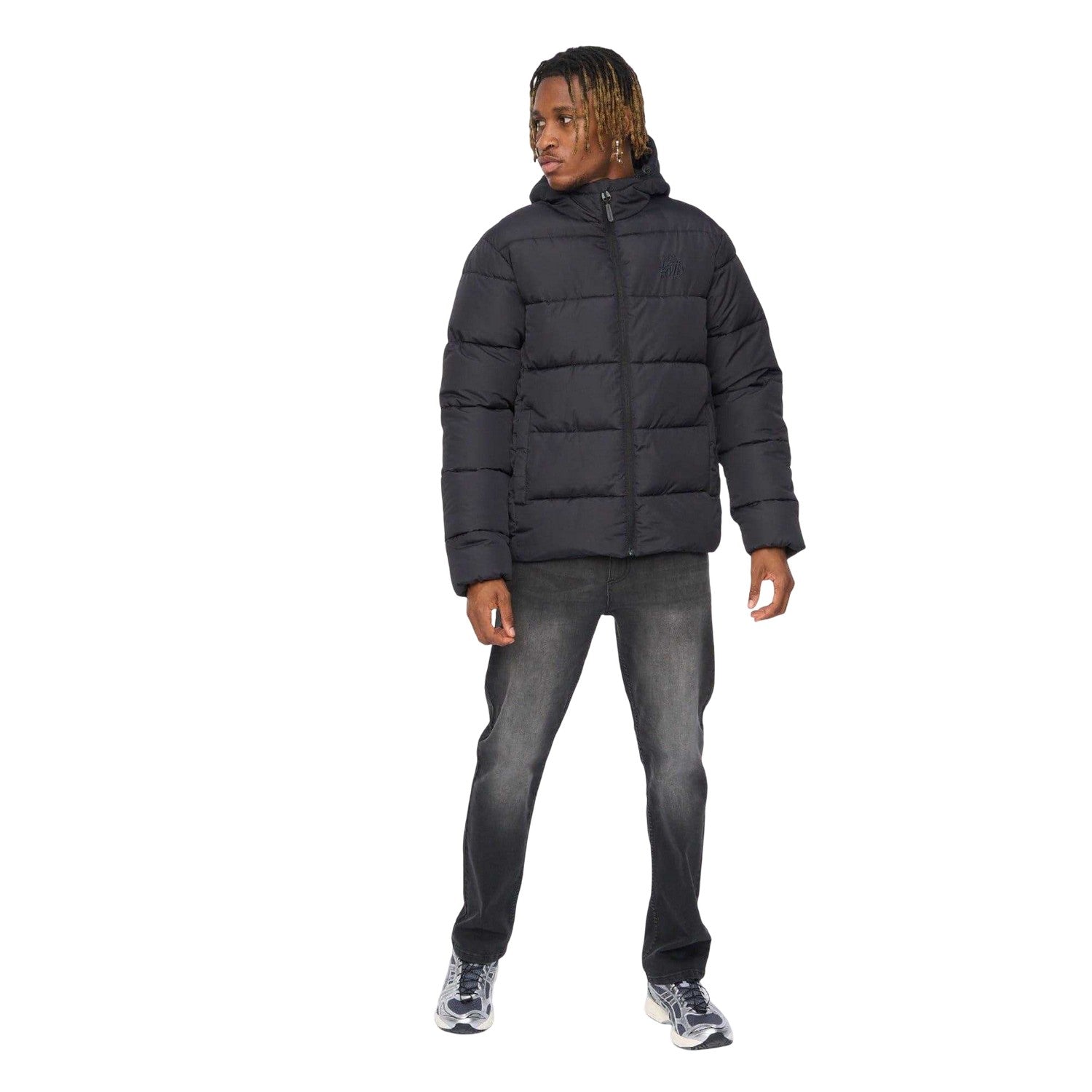 Black - Close up - Kings Will Dream Mens Orlo Puffer Jacket