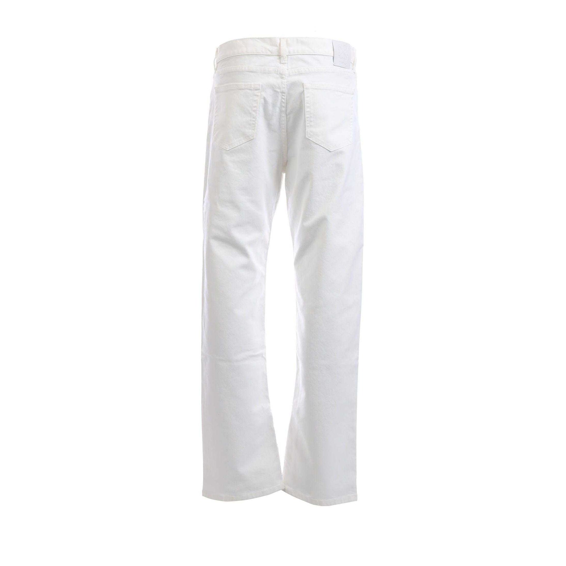 White - Back - Off White Mens Skate Logo Zip Detail 90s Jeans