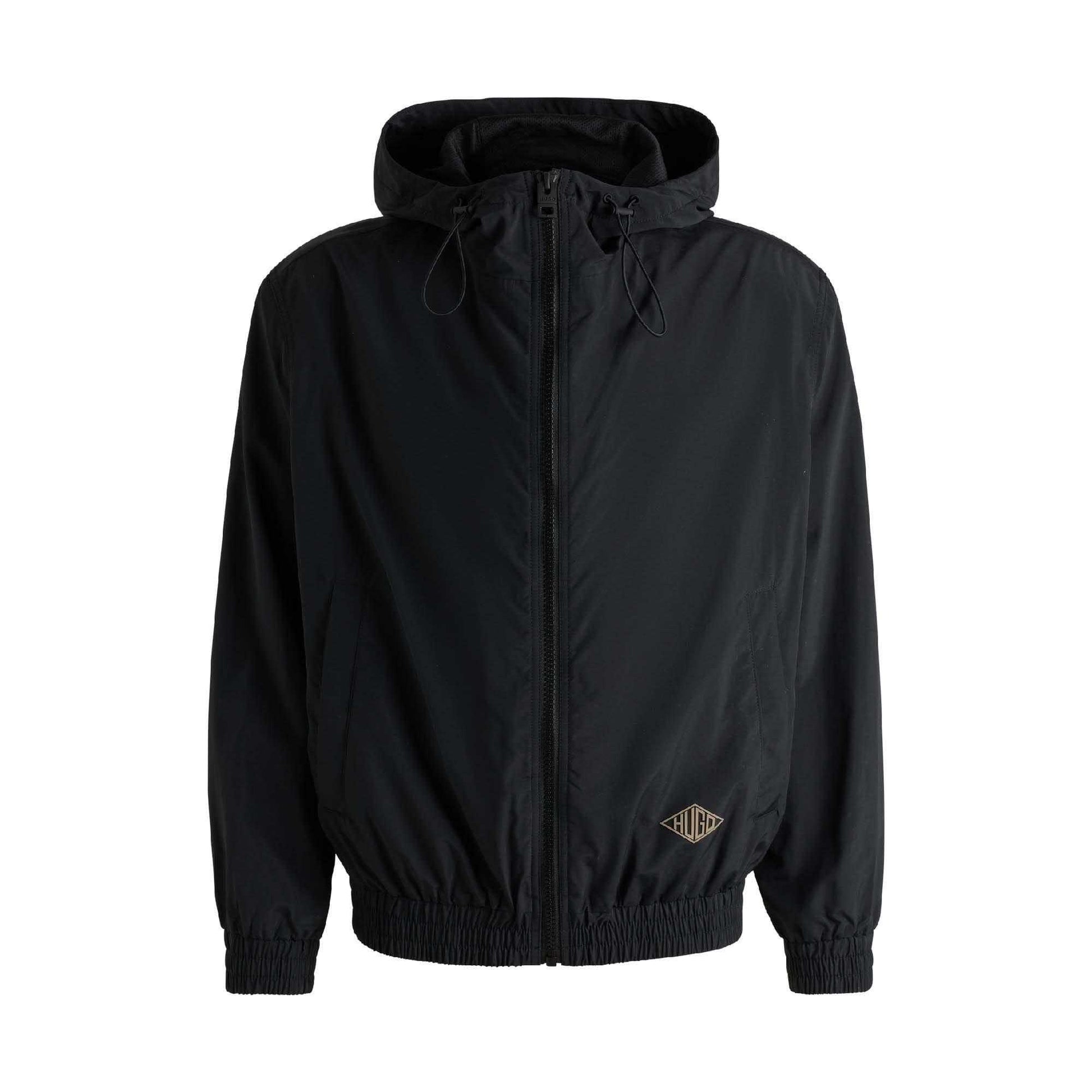 Black - Front - Hugo Mens Benji Windbreaker