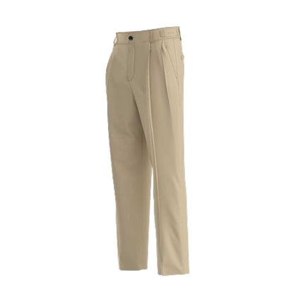 Beige - Side - Hugo Mens Renar Relaxed Fit Trousers