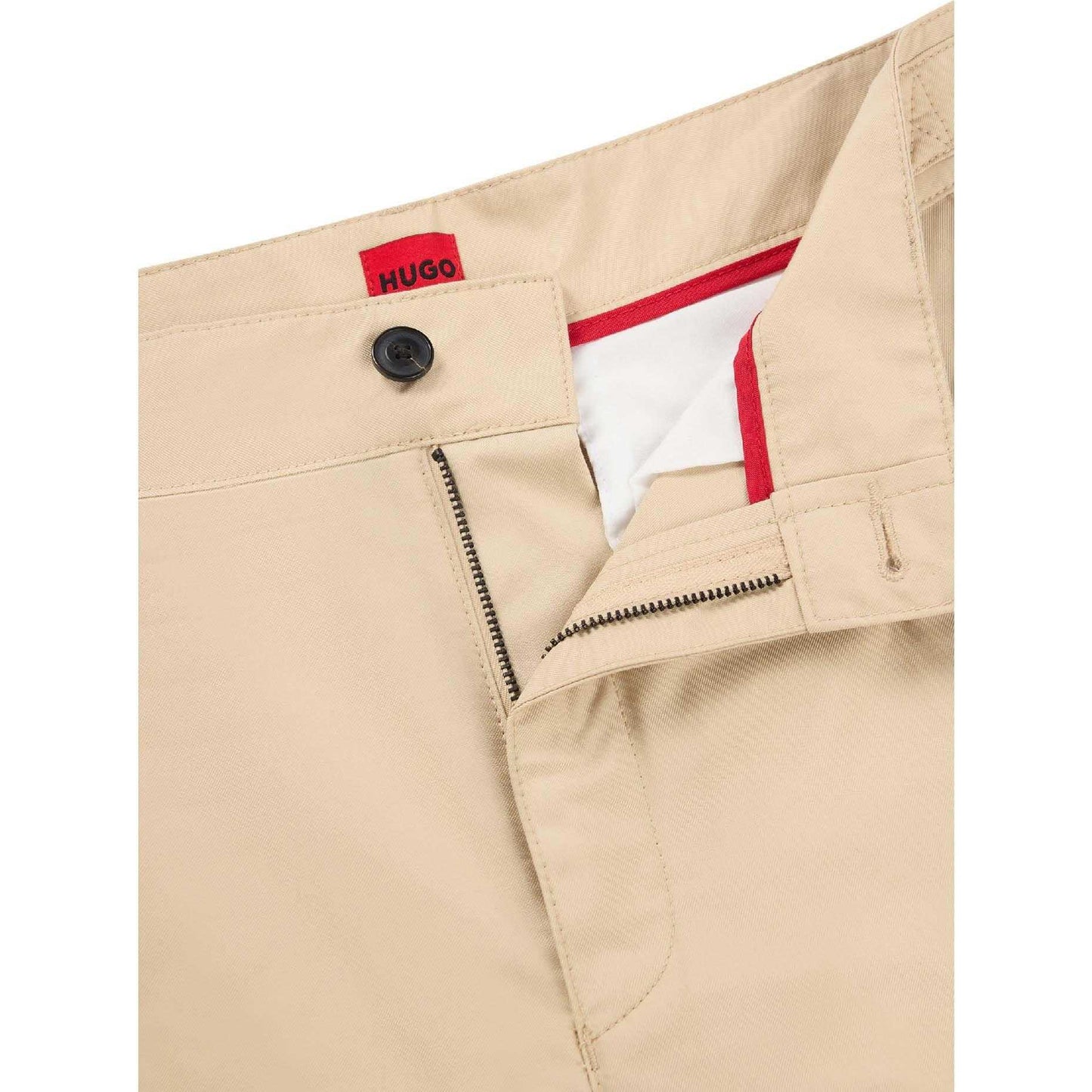 Beige - Lifestyle - Hugo Mens Renar Relaxed Fit Trousers