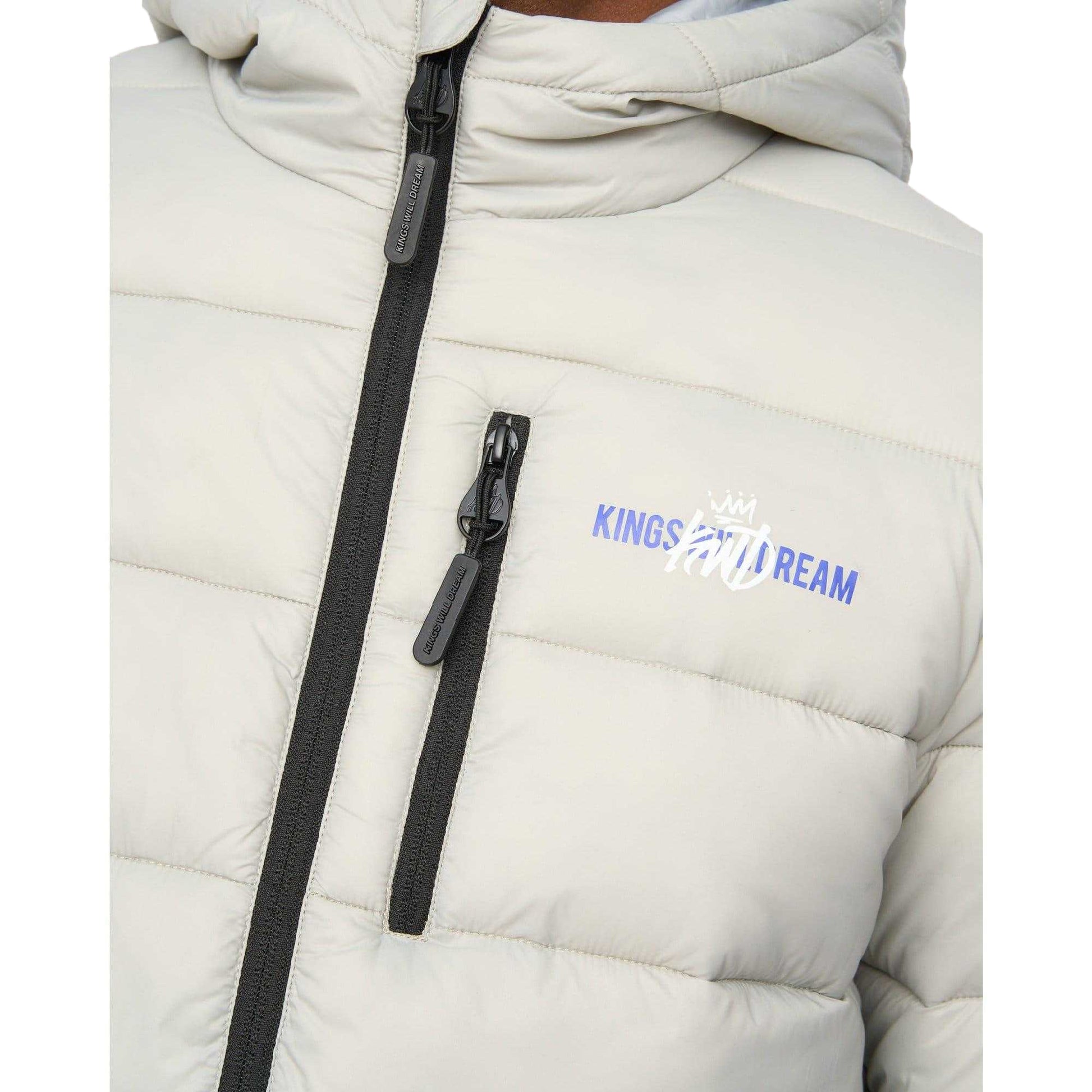 Grey - Side - Kings Will Dream Mens Barcana Puffer Jacket