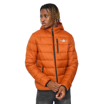 Orange-Black - Front - Kings Will Dream Mens Barcana Puffer Jacket