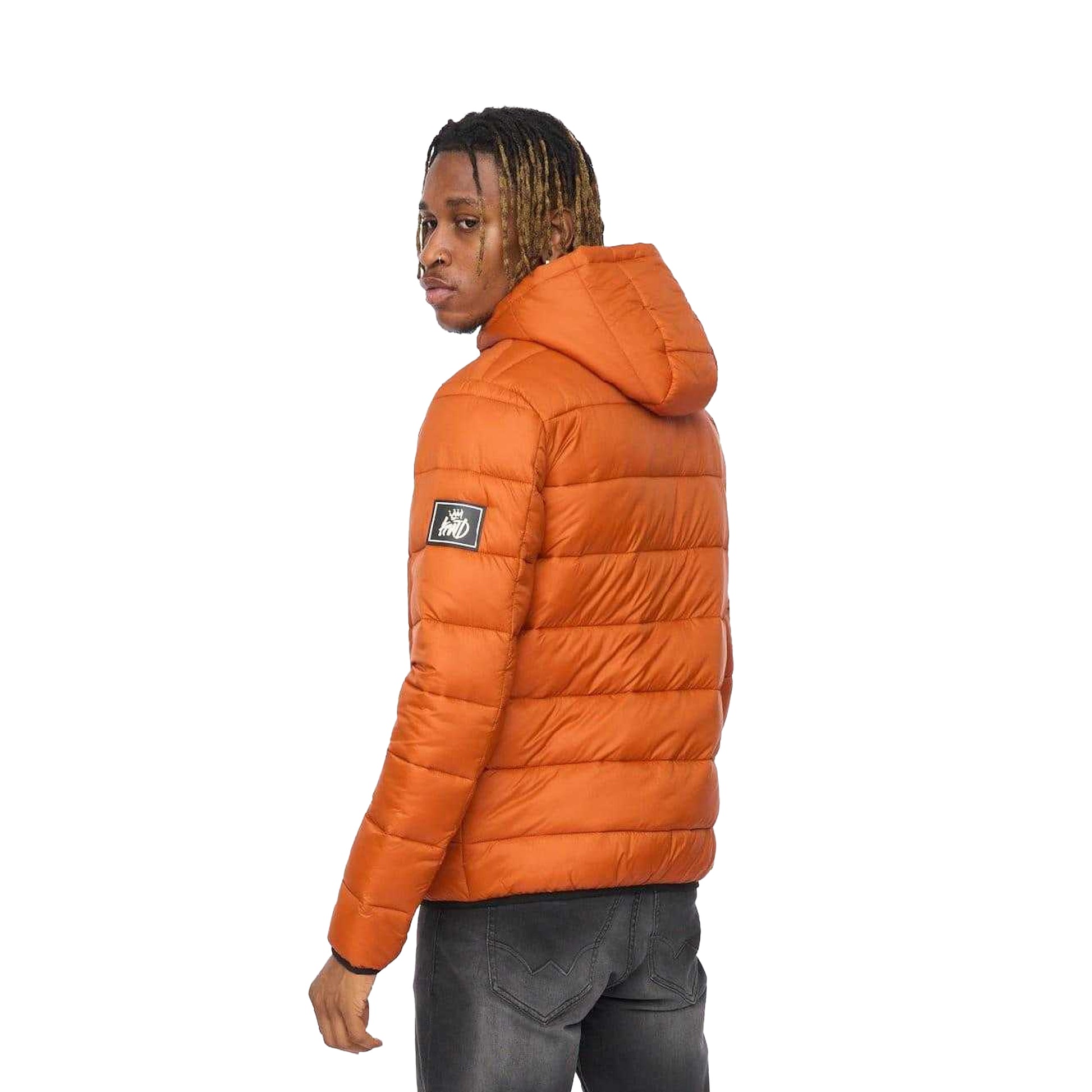 Orange-Black - Back - Kings Will Dream Mens Barcana Puffer Jacket