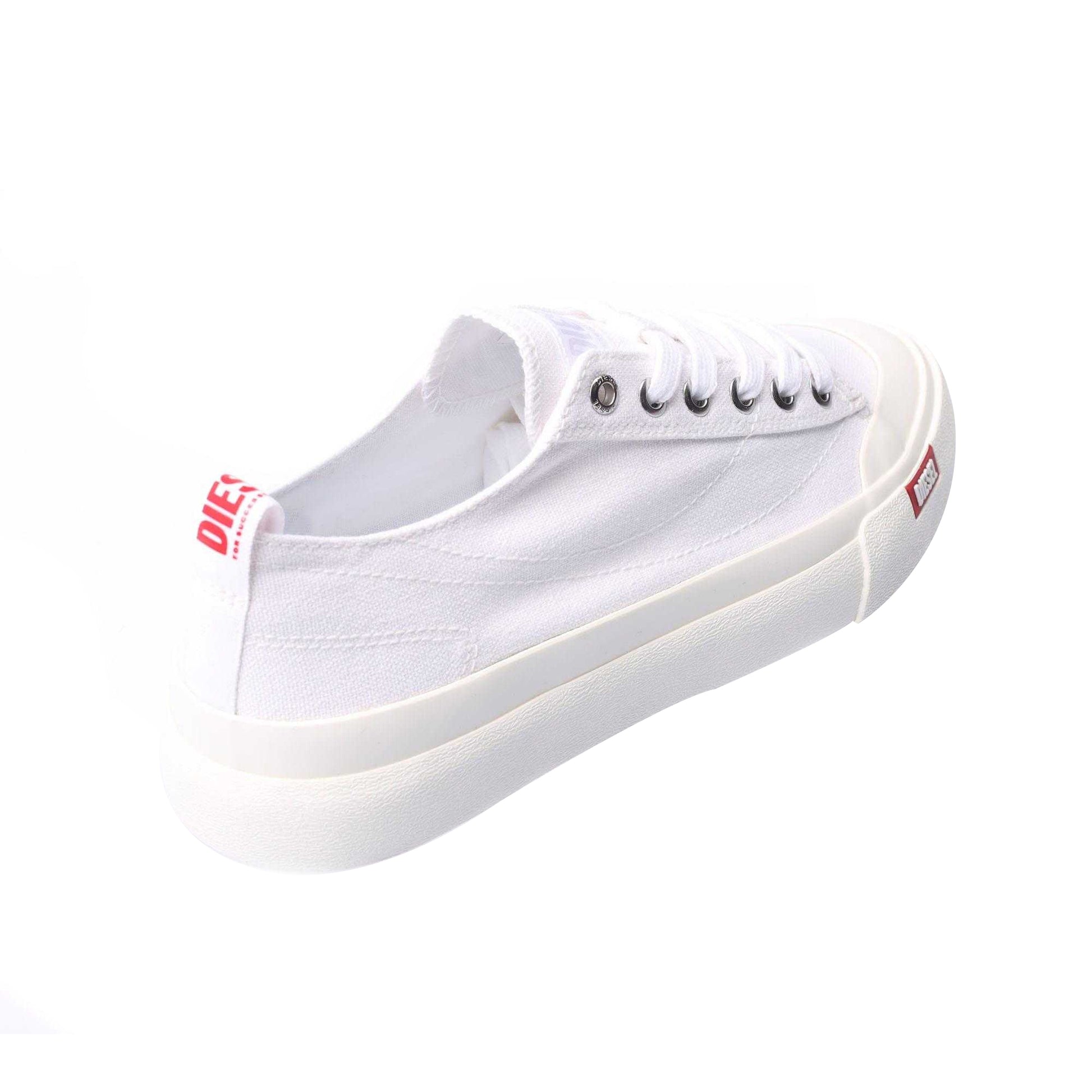 White - Back - Diesel Womens-Ladies S-Athos Low Trainers