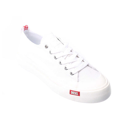 White - Front - Diesel Womens-Ladies S-Athos Low Trainers