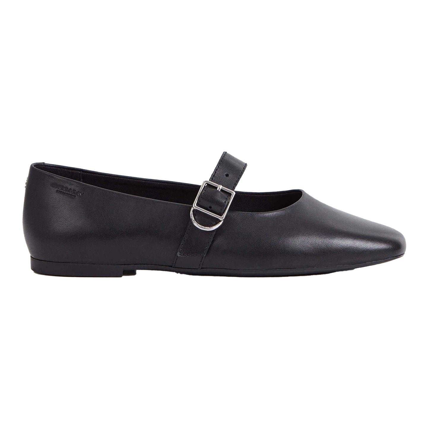 Black - Lifestyle - Vagabond Shoemakers Womens-Ladies Jolin Buckle Leather Ballet Flats