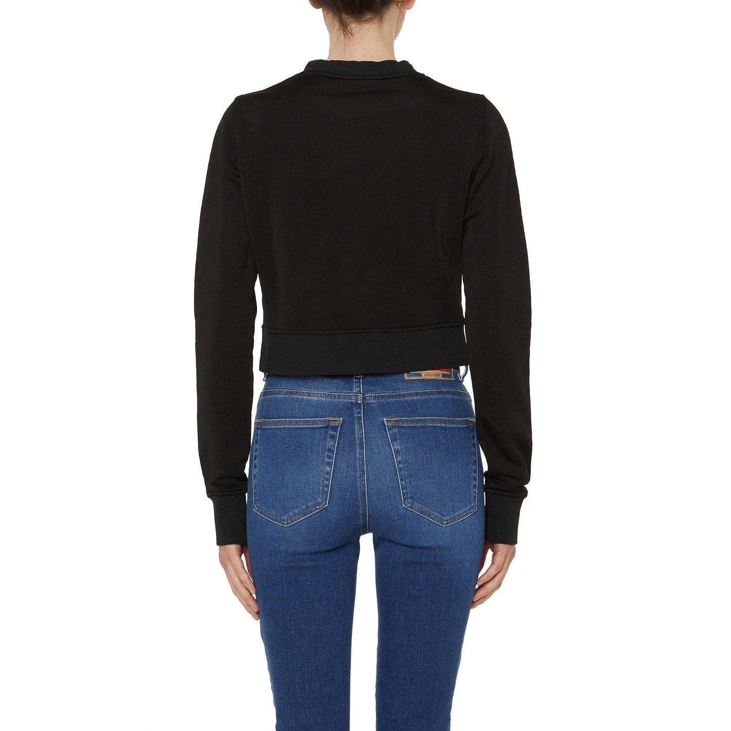 Black - Back - Diesel Womens-Ladies Slimmy Crew Neck Sweatshirt
