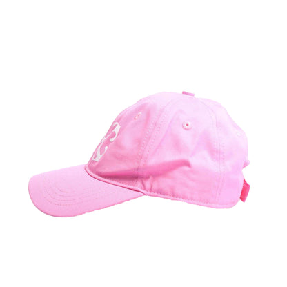 Pink-White - Side - Off White Childrens-Kids Arrow Baseball Cap