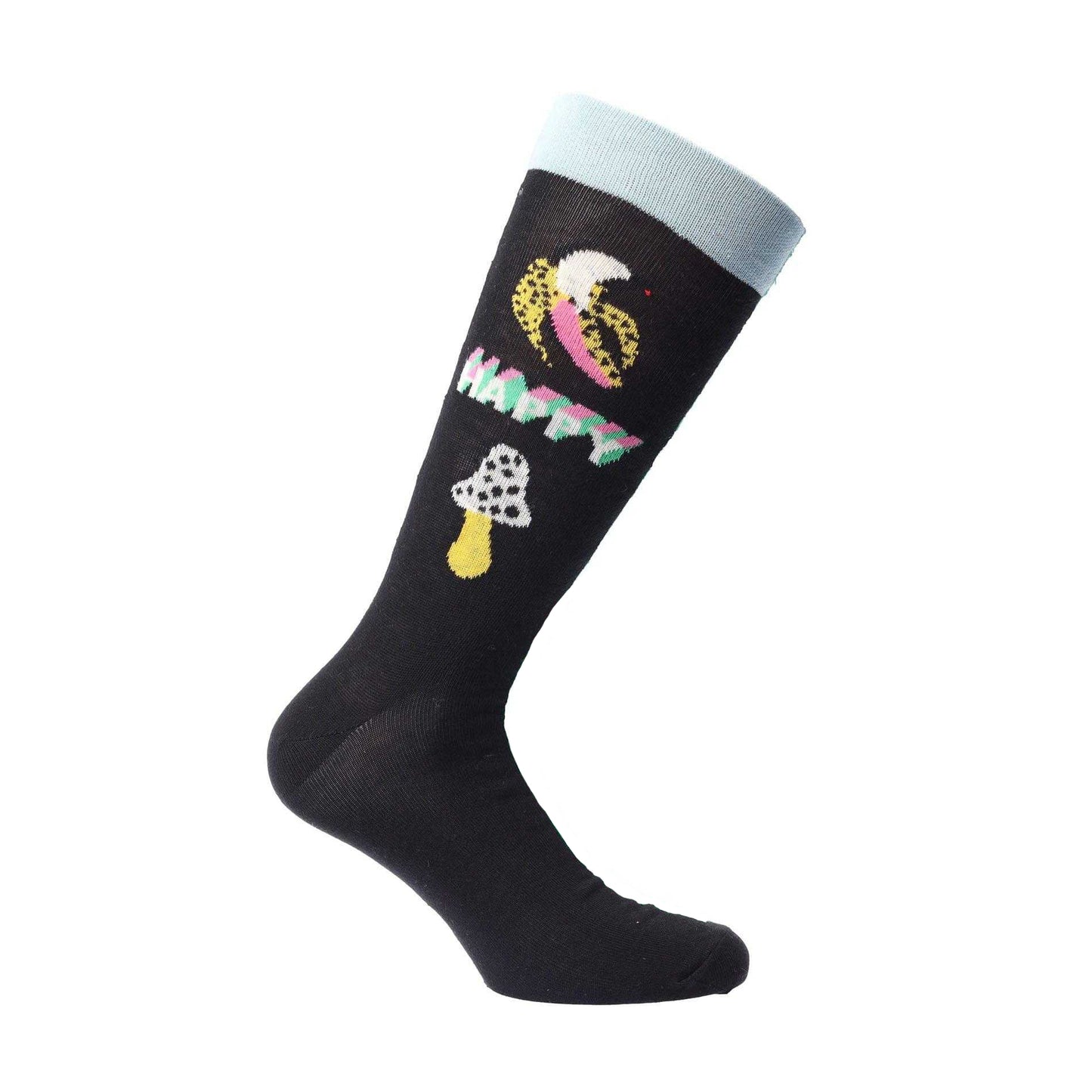 Navy - Front - Happy Socks Unisex Adult Big Dot Crew Socks