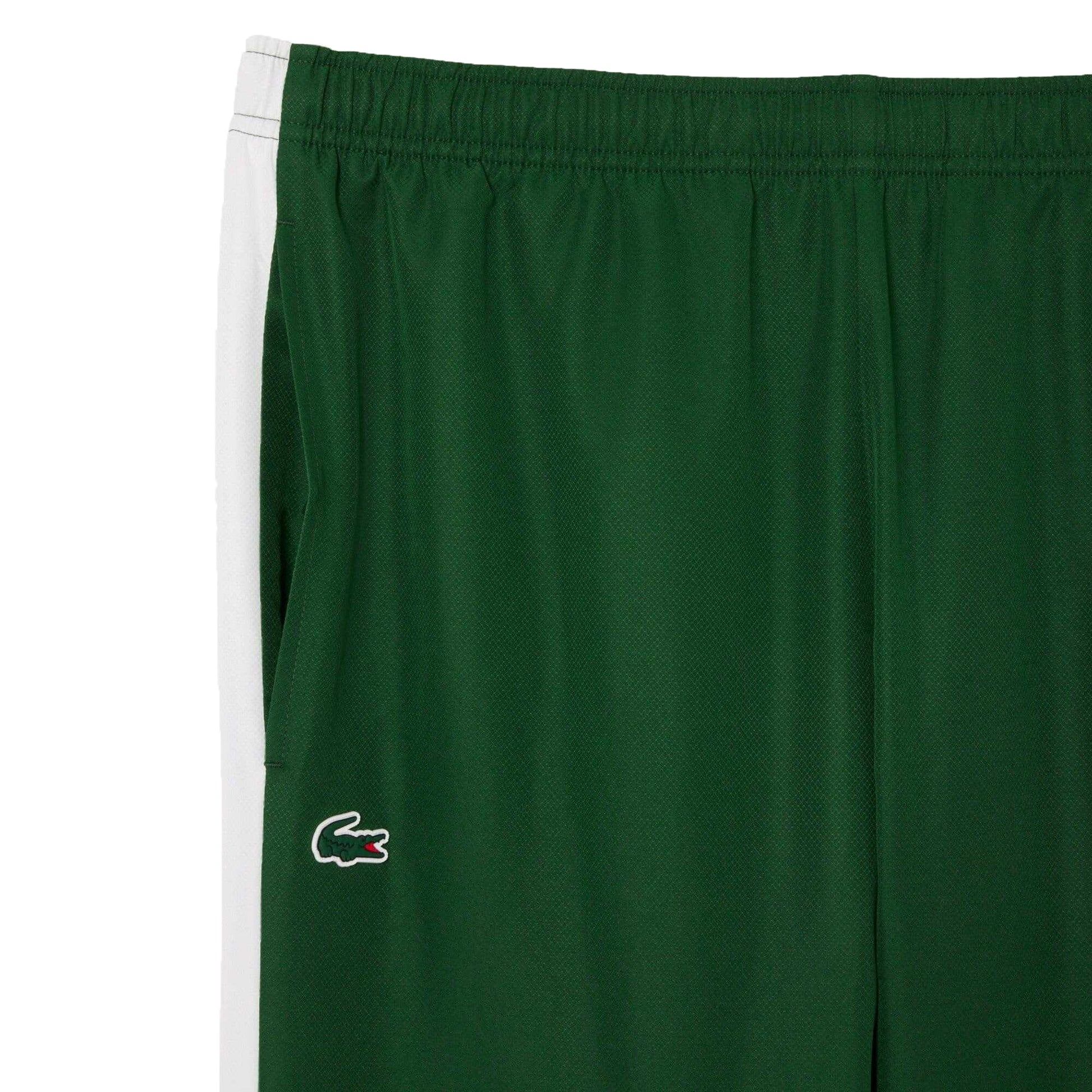 Green - Back - Lacoste Mens Colour Block Tennis Jogging Bottoms