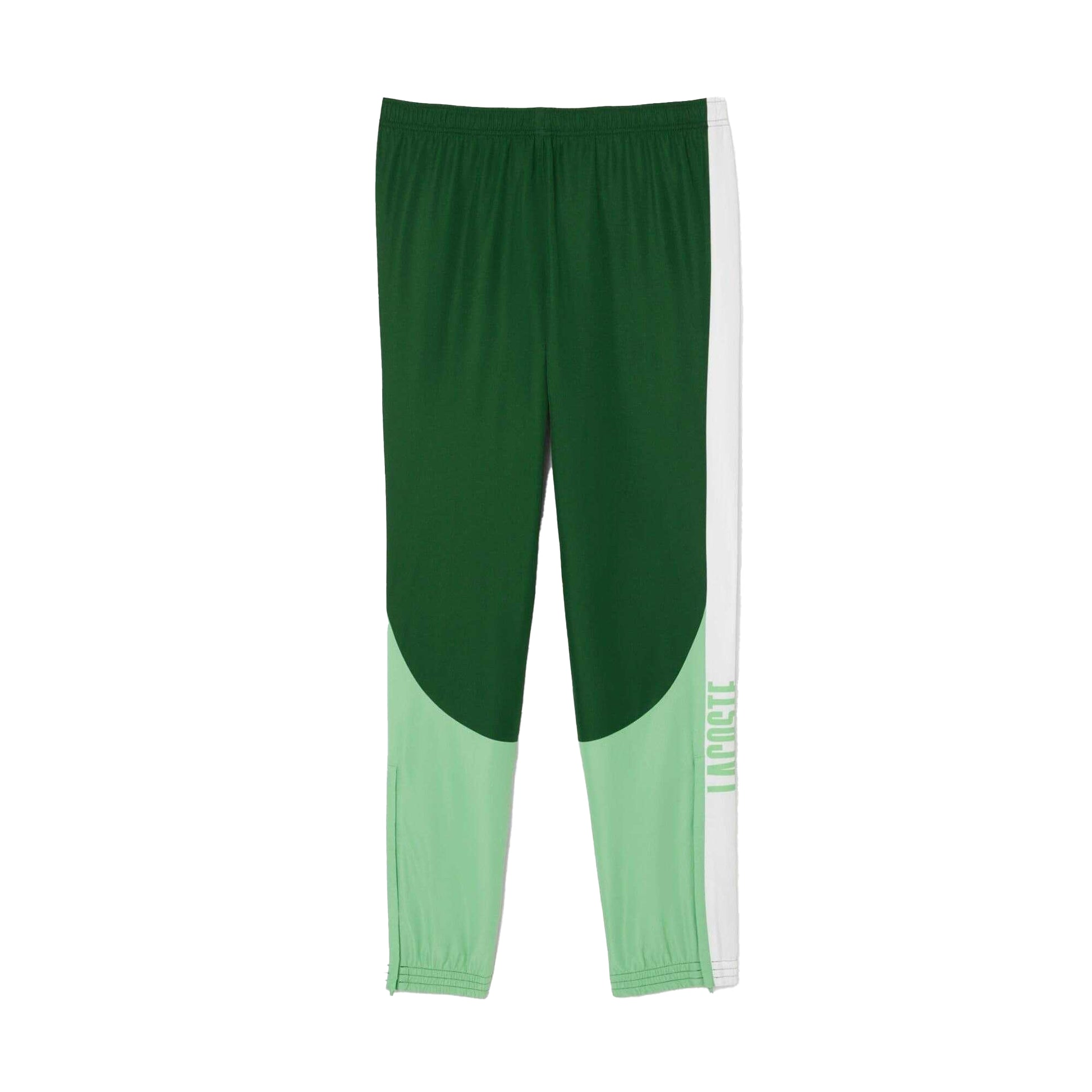 Green - Front - Lacoste Mens Colour Block Tennis Jogging Bottoms