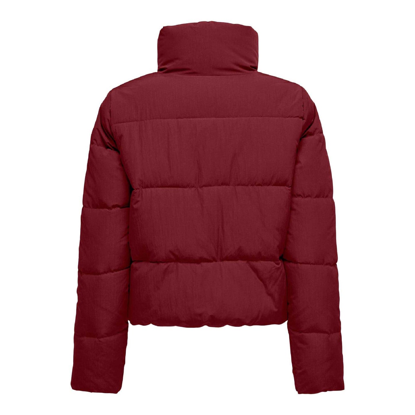 Wine - Back - Only Womens-Ladies Dolly Short Padded Jacket