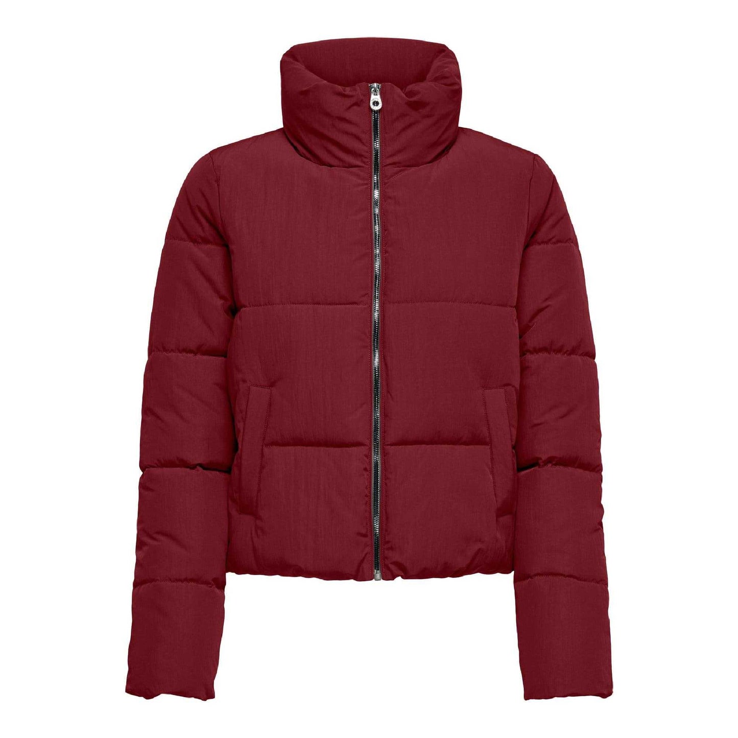 Wine - Front - Only Womens-Ladies Dolly Short Padded Jacket