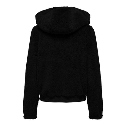 Black - Back - Only Womens-Ladies Newanna Teddy Fleece Jacket