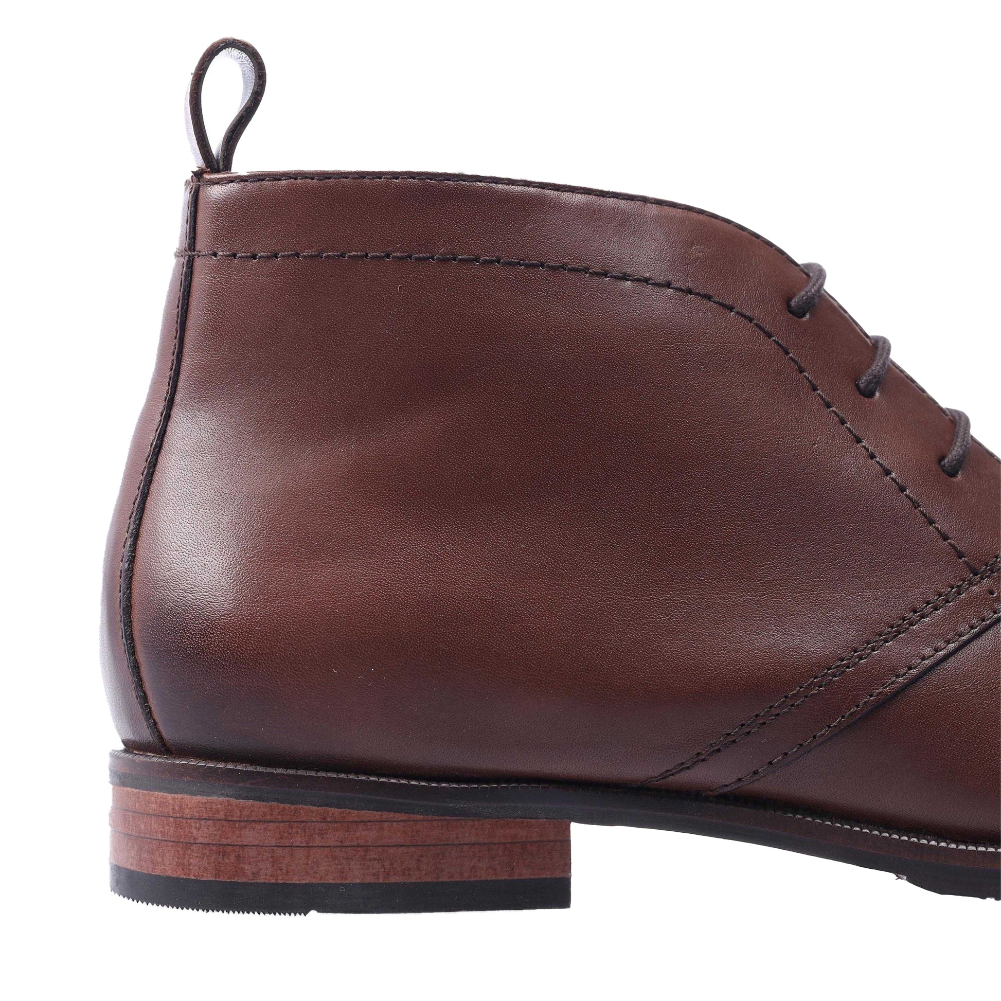 Brown - Pack Shot - Dune London Mens Mervin Leather Chukka Boots